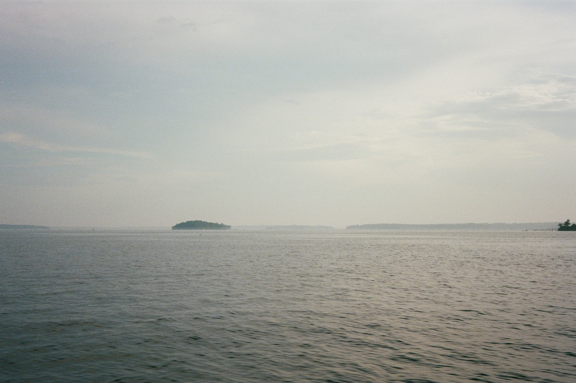 Open water view of Casco Bay islands