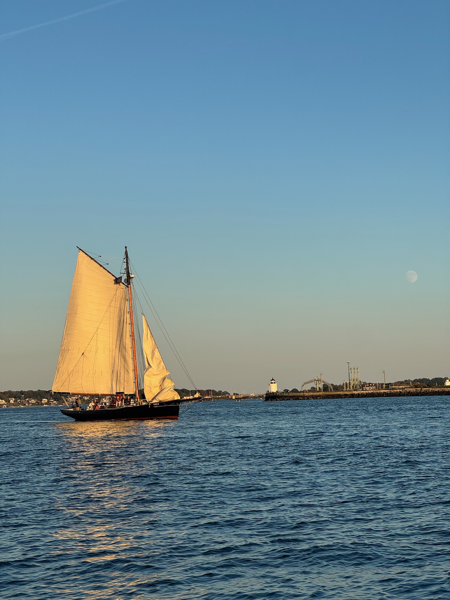 Sailboat at golden hour
